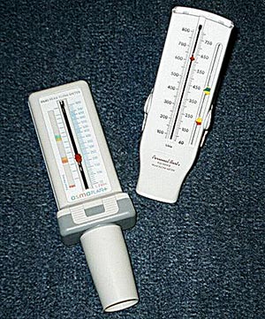 PEF meters for monitoring asthma